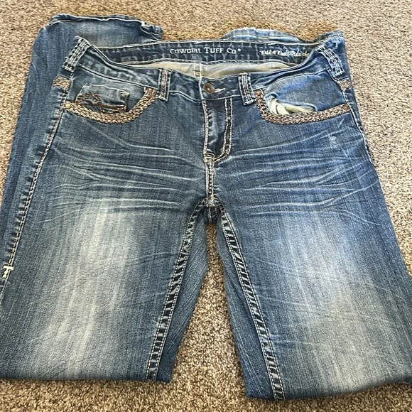 Cowgirl Tuff Blue Boot Cut Jeans - Picture 3 of 6